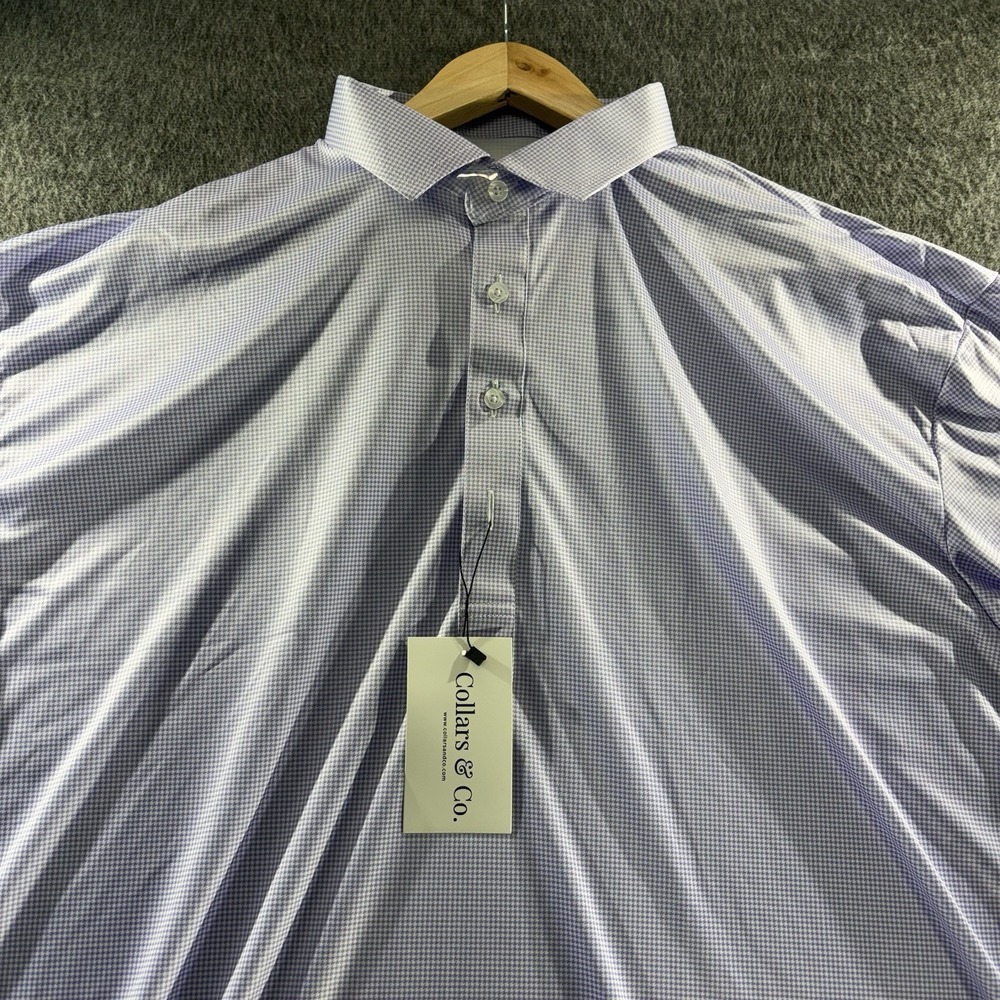 Collars & Co Shirt Mens 3XL Polo Houndstooth Dress Collar Casual